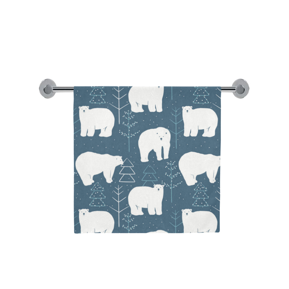 polar bear mother her child pattern Bath Towel