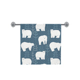 polar bear mother her child pattern Bath Towel