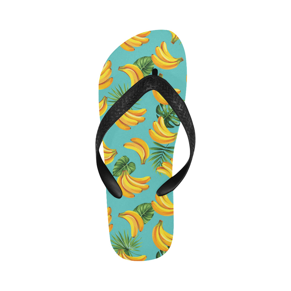 Banana Palm Leaves pattern background Unisex Flip Flops