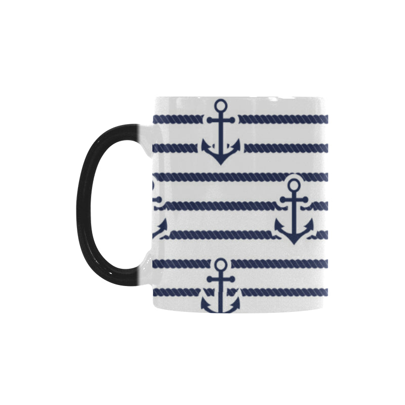 Anchor rope nautical  pattern Morphing Mug Heat Changing Mug
