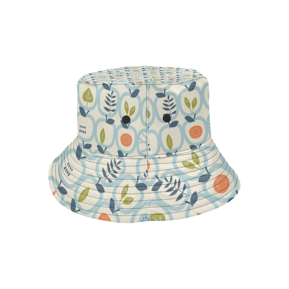 apples leaves pattern Unisex Bucket Hat