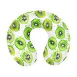 Watercolor kiwi pattern U-Shaped Travel Neck Pillow