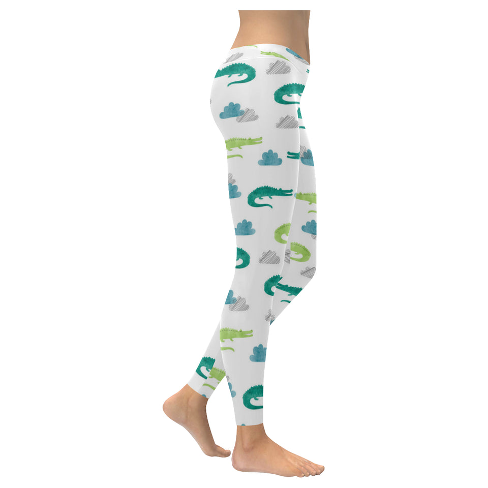 watercolor crocodile pattern Women's Legging Fulfilled In US