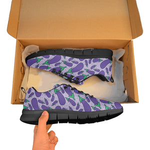 Eggplant Pattern Print Design 03 Women's Sneaker Shoes