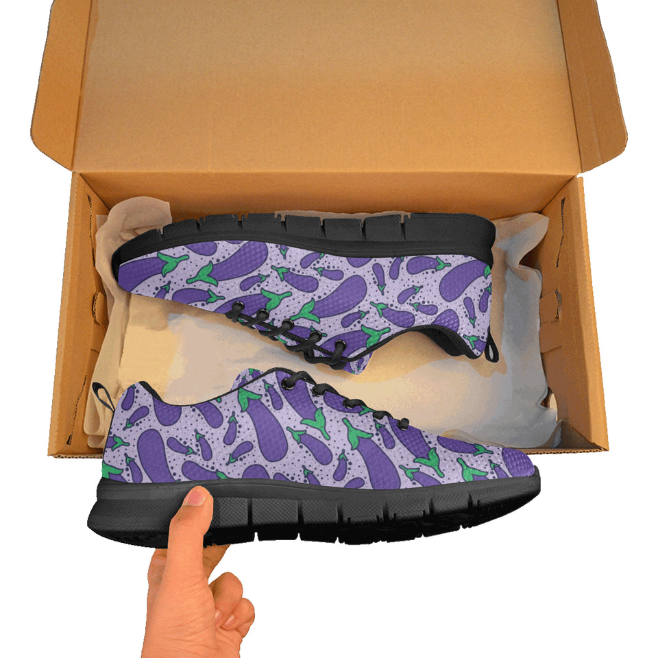 Eggplant Pattern Print Design 03 Women's Sneaker Shoes