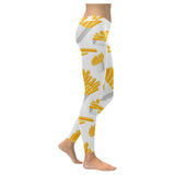 French fries white paper box pattern Women's Legging Fulfilled In US