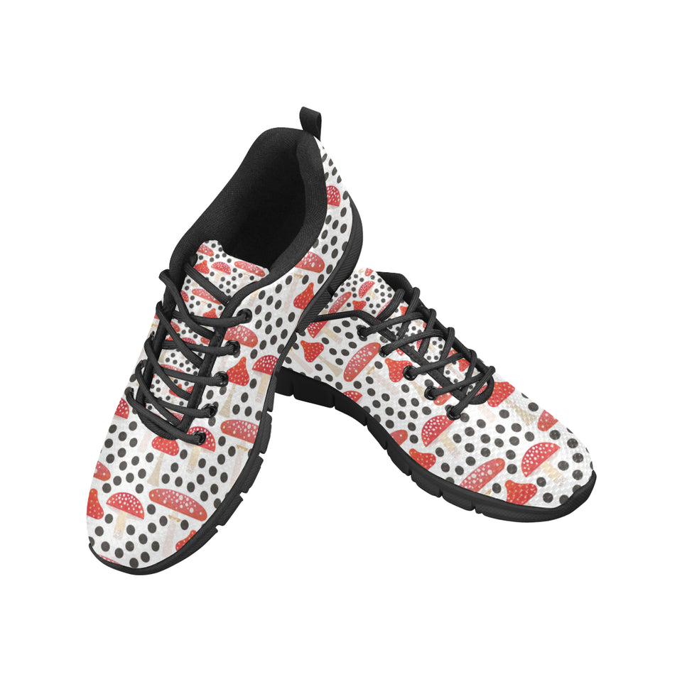 Red mushroom dot pattern Men's Sneaker Shoes