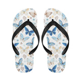 blue butterfly pattern Unisex Flip Flops
