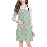 Hippopotamus Pattern Print Design 02 All Over Print Adjustable Apron