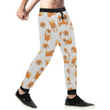 Brown pomeranian pattern Unisex Casual Sweatpants