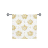 Gold Ornamental lotue waterlily symbol pattern Bath Towel