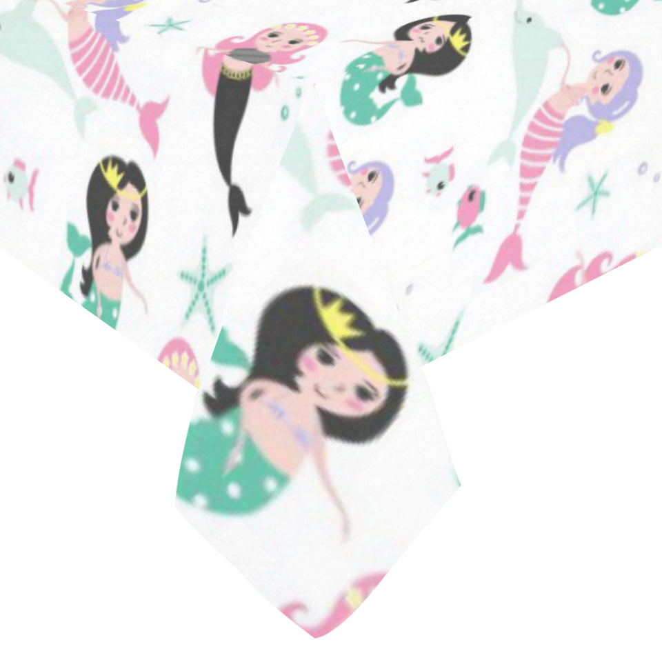 cute mermaid dolphin fish starfish pattern Tablecloth