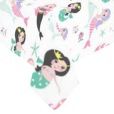 cute mermaid dolphin fish starfish pattern Tablecloth