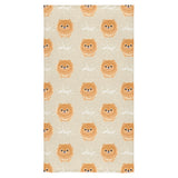 Cute brown pomeranian puppy on blue Bath Towel