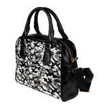 Black white camouflage pattern Shoulder Handbag