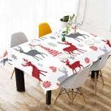 Deer tree snowflakes chrismas pattern Tablecloth