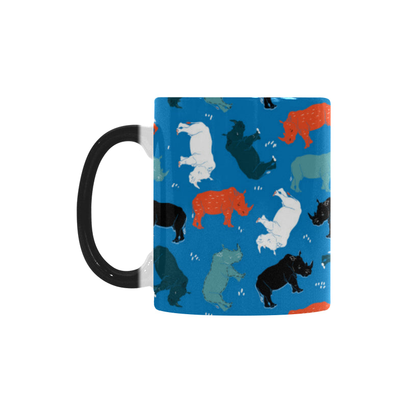 Colorful rhino pattern Morphing Mug Heat Changing Mug