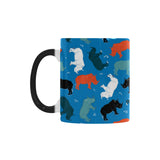 Colorful rhino pattern Morphing Mug Heat Changing Mug