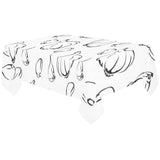 Garlic pattern black white Tablecloth