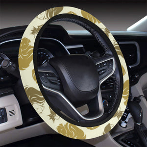 Lion Pattern Print Design 02 Car Steering Wheel Cover