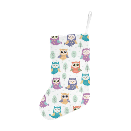 Cute owl pattern Christmas Stocking