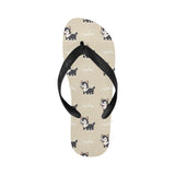 Cute Siberian Husky Unisex Flip Flops