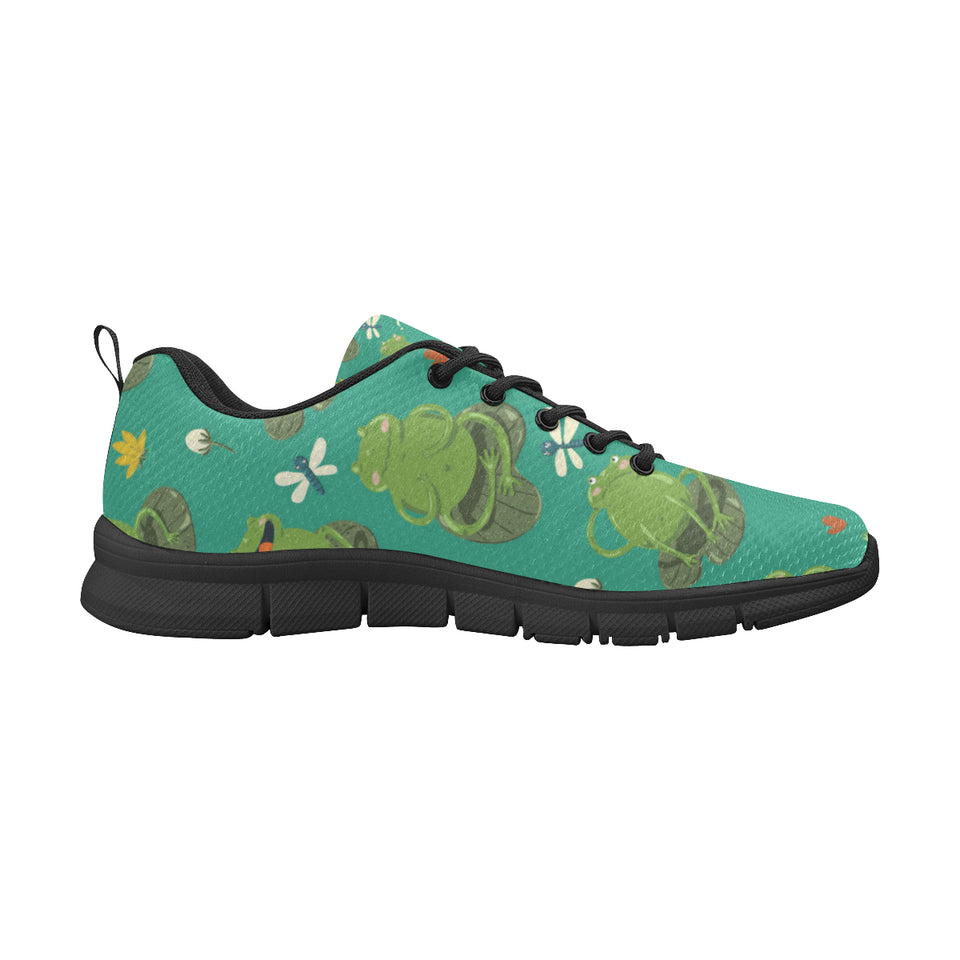 Cute frog dragonfly design pattern Women's Sneaker Shoes