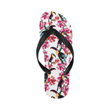Toucan flower design pattern Unisex Flip Flops