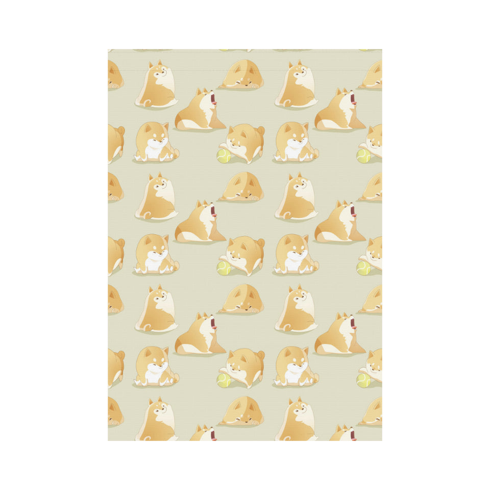 Cute fat shiba inu dog pattern House Flag Garden Flag