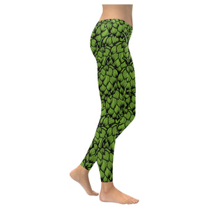 Green hop pattern Women's Legging Fulfilled In US