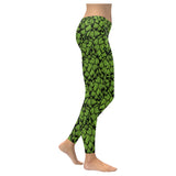 Green hop pattern Women's Legging Fulfilled In US