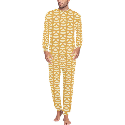 Pretzels Pattern Print Design 01 Men's All Over Print Pajama