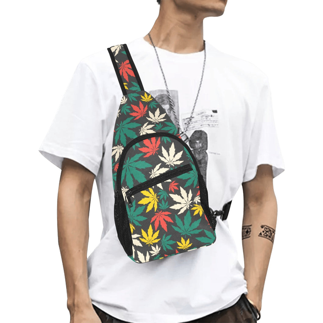 Canabis Marijuana Weed Pattern Print Design 02 All Over Print Chest Bag