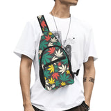Canabis Marijuana Weed Pattern Print Design 02 All Over Print Chest Bag