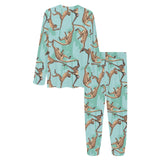 Monkey Palm tree background Women's All Over Print Pajama Set