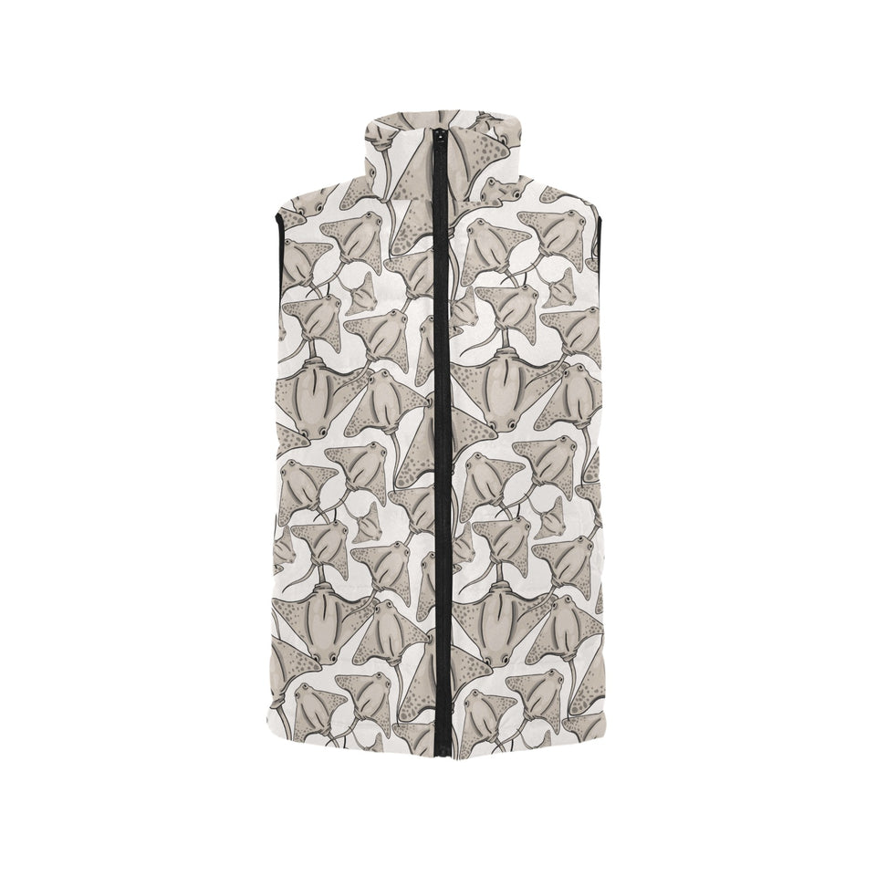 Stingray Pattern Print Design 05 Men's Padded Vest