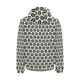 Coffee bean abstract modern pattern Men's Padded Hooded Jacket