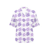 Hedgehog Pattern Print Design 05 Women's All Over Print Hawaiian Shirt