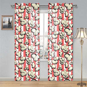 Popcorn Pattern Print Design 05 Gauze Curtain