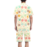 Bicycle Pattern Print Design 01 Men's V-Neck Short Pajama Set