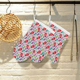 Ladybug Pattern Print Design 03 Heat Resistant Oven Mitts