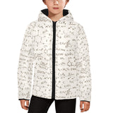 Chemistry Periodic Table Pattern Print Design 04 Kids' Boys' Girls' Padded Hooded Jacket