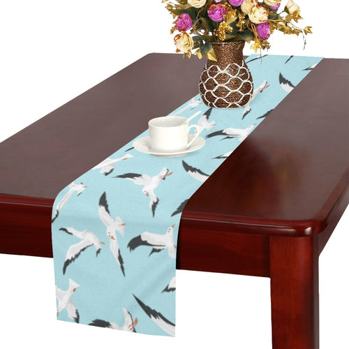 Seagull Pattern Print Design 01 Table Runner
