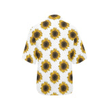 sunflowers design pattern Women's All Over Print Hawaiian Shirt