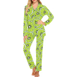 Slices of Lime design pattern Women's Long Pajama Set