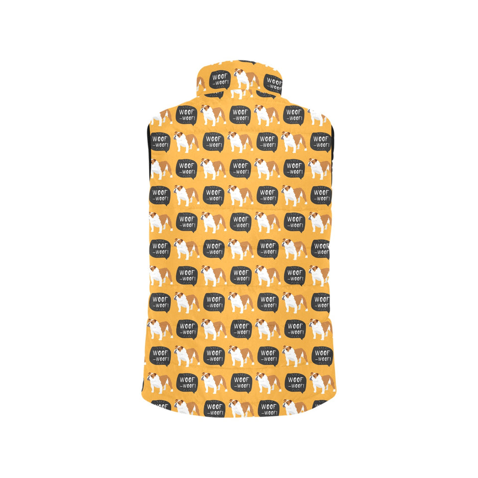 English Bulldog Pattern Print Design 04 Men's Padded Vest