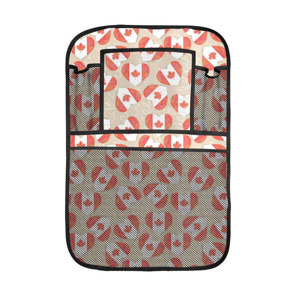 Canada Pattern Print Design 01 Car Seat Back Organizer