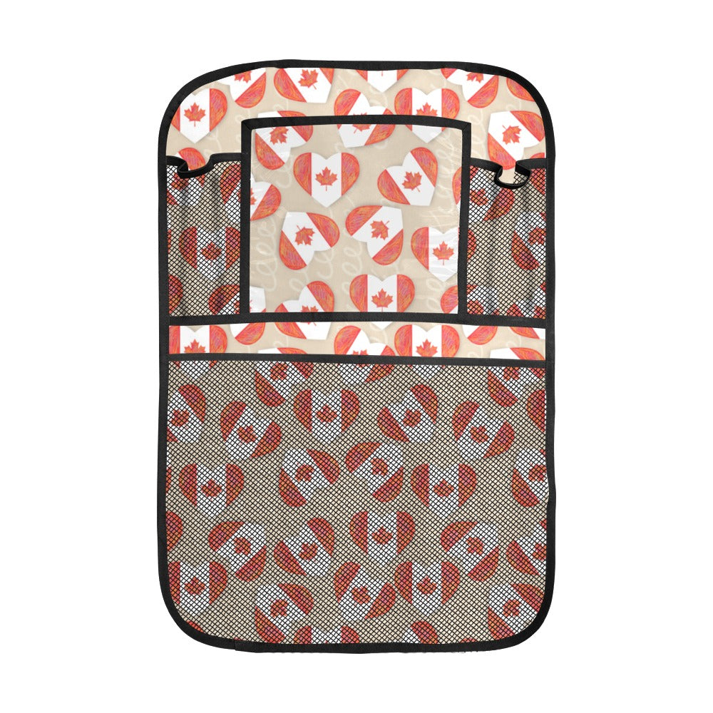 Canada Pattern Print Design 01 Car Seat Back Organizer