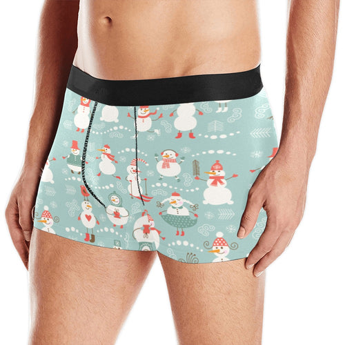 Cute snowman pattern Men's All Over Print Boxer Briefs Men's Underwear