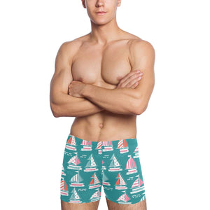 Cute sailboat pattern Men's Swimming Trunks